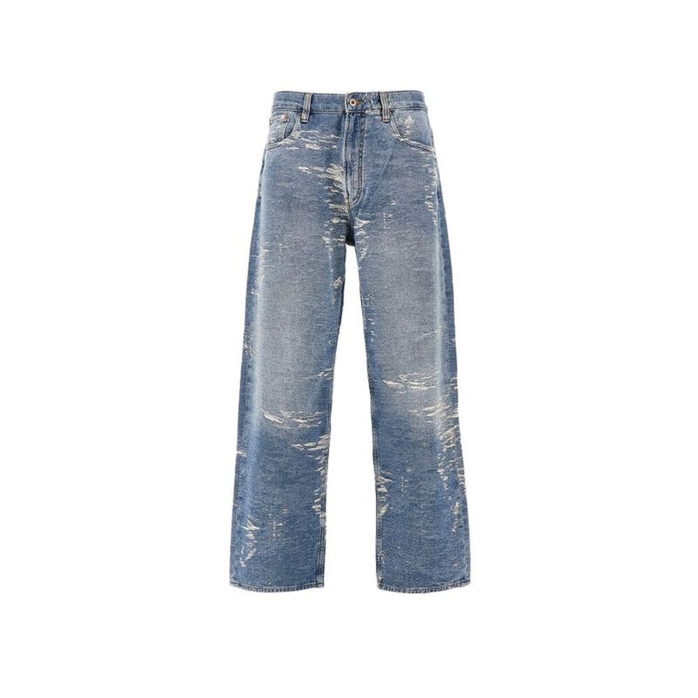 Emporio Armani Men Vintage-Effect Oversized Jeans